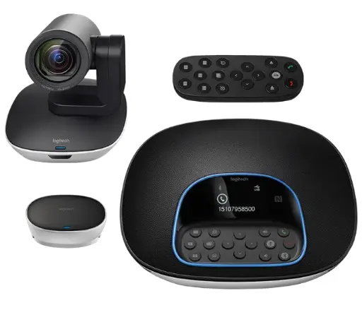 [LG-001 TFG] Logitech USB FHD Video Camera System GROUP with Speakerphone & Remote (90° view- 10x zoom)